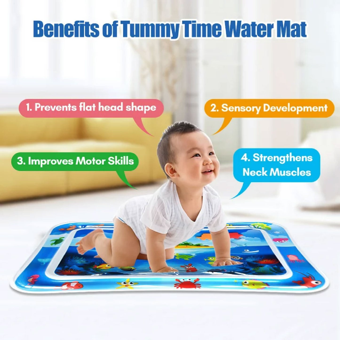 Colchoneta Tapete De Agua Inflable Bebés